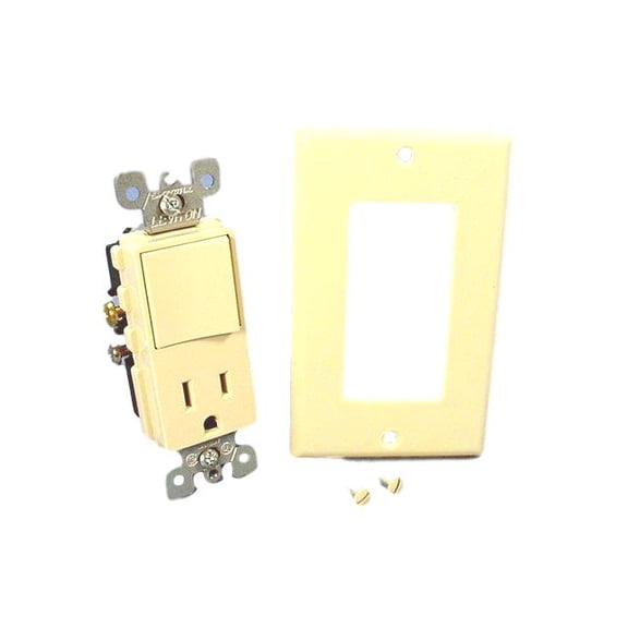 Ivory Decora Rocker Switch Receptacle Outlet
