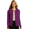 thumbnail image 2 of Port Authority LSW287 Ladies Cardigan Sweater, Moroccan Blue - 2XL, 2 of 5