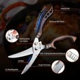 thumbnail image 3 of Heavy Duty Poultry Shears with Serrated Edge - for Chicken, Meat, Turkey, Fish No Rust, Spring Loaded, Kitchen Scissors, 3 of 7
