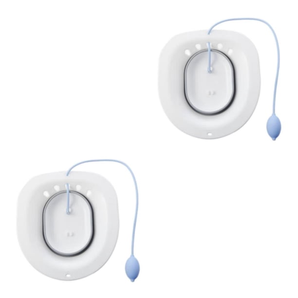 Advancent Sitz Bath Washing Hip Basin Folding Toilet Bidet Fits Perinea on Portable Gris+Enjuague 2piezas
