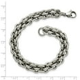 thumbnail image 3 of White Stainless Steel bracelet Chain style 8.25 in 10 mm, 3 of 3