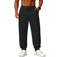thumbnail image 2 of Sweatpants For Men Solid Color Jogger Pants With Ribbed Cuffs Soft Knit Athletic Sweatpants With Side Pockets, 2 of 5