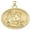 Yellow Gold, variant on PicturesOnGold.com Saint George "Plain" Religious Medal - 1 inch Size of a Quarter, Solid 14K Yellow Gold