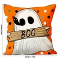 thumbnail image 3 of PiGOGI Halloween Ghost Pumpkin Pillow Covers Digital Print Throw Pillow Cases Festive Cushion Covers Soft Home Decor for Sofa Bedroom, 3 of 7
