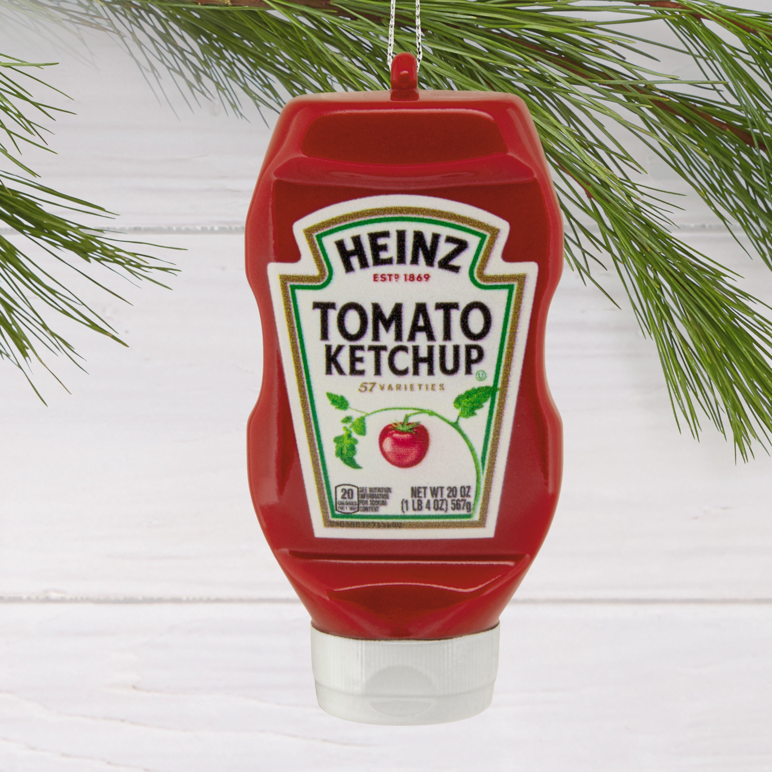Hallmark Ornament (Heinz Tomato Ketchup Bottle, Shatterproof), 1 Count