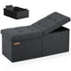 thumbnail image 1 of Otomana de almacenamiento HAUSFRAU de 80 cm con banco plegable gris oscuro, 1 of 6