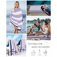 thumbnail image 5 of Anchor Purple Beach Towels Oversized Super Absorbent, Modern Navy Blue White Striped Nautical Lightweight Bath Towel Quick Dry Sets For Bathroom/Pool/Rv Camping/Beach Play/Gym Room/Picnic 30"x60", 5 of 8