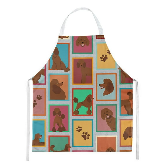 Lots of Chocolate Standard Poodle Apron 27 in x 30 in