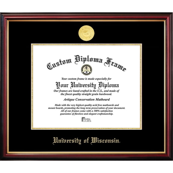 Wisconsin, Madison Petite Diploma Frame