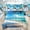 Teal Blue, variant on Erosebridal Ocean Beach Starfish Shell Bedding Comforter Set 7 Pieces For Teens,Love Heart Full Bedding Set,Grey Reversible,Ultra Soft Home Decor
