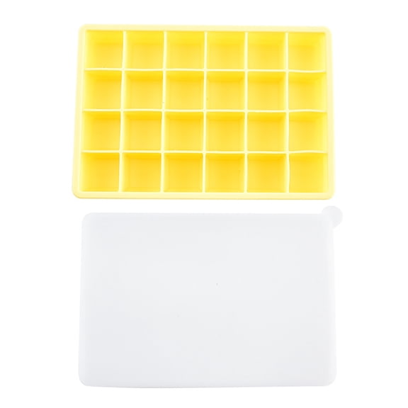 Silicone Ice Cube Tray with Lid 24 Cavities Easy Release BPA Free Summer Refrigerator Cocktail Whiskey Ice Maker Press Mold Kitchen Supplies