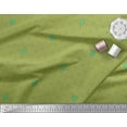 thumbnail image 3 of Soimoi Tissu en Velours Vert Feuilles & Symbole d'Astérisque Imprimés au Mètre 58 Pouces de Large, 3 of 3