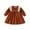 Z-orange-c, variant on GZEFJRQM Teen Black Dress Square Neck Dress Black Skater Dress White Casual Dress Winter Baby Shower Dress Gift, Brown 2-3 Years