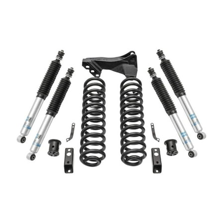 ReadyLIFT 46-2724 2.5 Coil Spring Front Lift Kit with Bilstein Front and Rear Shocks and Front Track Bar Bracket For Ford F250/F350 Diesel 4WD