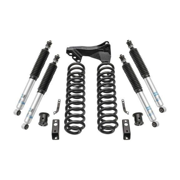 ReadyLIFT 46-2724 2.5 Coil Spring Front Lift Kit with Bilstein Front and Rear Shocks and Front Track Bar Bracket For Ford F250/F350 Diesel 4WD