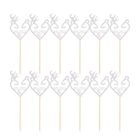 16pcs Glitter Cake Toppers
