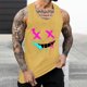 thumbnail image 2 of Camisetas de Tanque de los Hombres Tanque de los Hombres Incolor Gradiente de Impresión Cuello Redondo Correa Delgada Fuga Atrás Regular Casual Deportes Blusas de Tanque, 2 of 5
