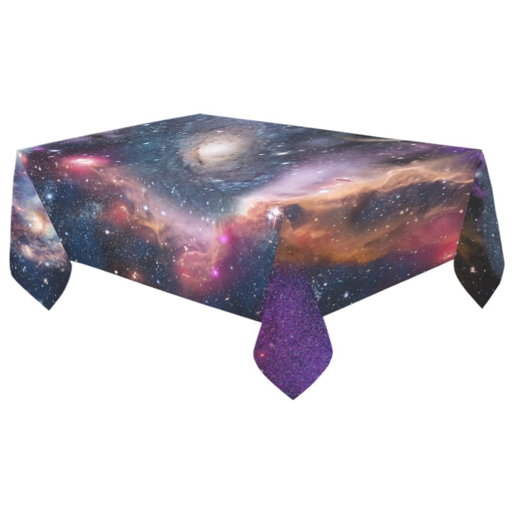 MYPOP Nebula Outer Space Galaxy Tablecloth 60x104 Inches, Cosmic
