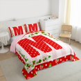 thumbnail image 3 of Manfei Polka Dots Letter M Full Size Comforter Sets 3-Piece for Girls, Kawaii Strawberry Bedding Comforter Set, Merry Christmas Bedding Sets, Lightweight Room Decor, 3 of 8