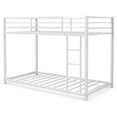 thumbnail image 1 of Giantex Heavy-Duty Metal Bed Frame, Bunk Bed Twin Over Twin, No Box Spring Needed, White, 1 of 6