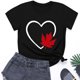 thumbnail image 2 of Camisas de Manga Corta para las Mujeres Impresión de Manga Corta Cuello Redondo, Camisa Casual de Poliéster para las Mujeres, Lavado de Manos, 2 of 6