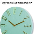 thumbnail image 3 of Reloj de pared redondo silencioso fácil de leer reloj decorativo de estilo minimalista moderno, 3 of 6