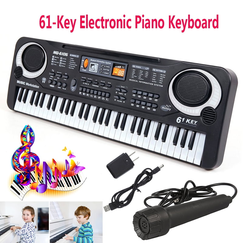 Full Size 54 Key Music Digital Electronic Piano Keyboard with Microphone for Kid 