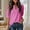 *Hot Pink, variant on ClodeEU Women's Summer V Neck Short Sleeve Blouse ,Casual Puff Sleeve Top with Cutout Detail Blue,Womens Plus S