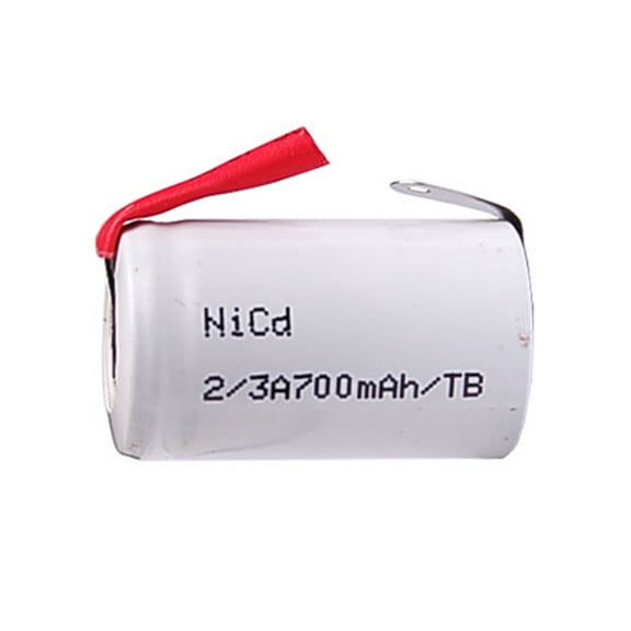 25-Pack 2/3 A NiCd Batteries with Tabs (700 mAh)