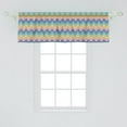 thumbnail image 2 of Ambesonne Abstract Valance Pack of 2, Colorful Chevron Layout, 54"X18", Multicolor, 2 of 2