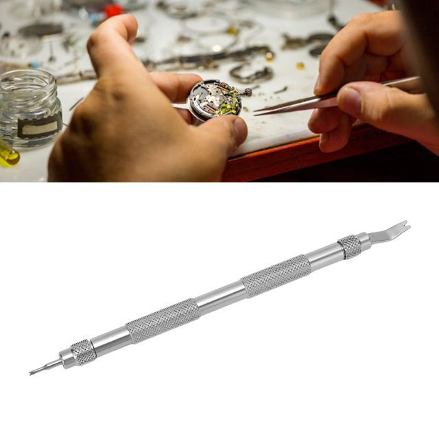 Herramienta de reparación de barra de resorte de reloj herramienta de reparación de relojes fácil de usar multifunción útil para evitar resbalones acero inoxidable para ANGGREK Otros