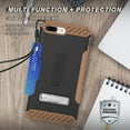 thumbnail image 3 of Case with Clip for iPhone 8 Plus, Brown Tri-Shield Rugged Cover Belt Hip Holster [Kickstand + Card Wallet Slot + Strap] for Apple iPhone 8 Plus, iPhone 7 Plus, 3 of 6