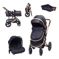 thumbnail image 1 of Carriola Para Bebé Baby Lux Travel Systen Con Portabebé Negro/Dorado., 1 of 9