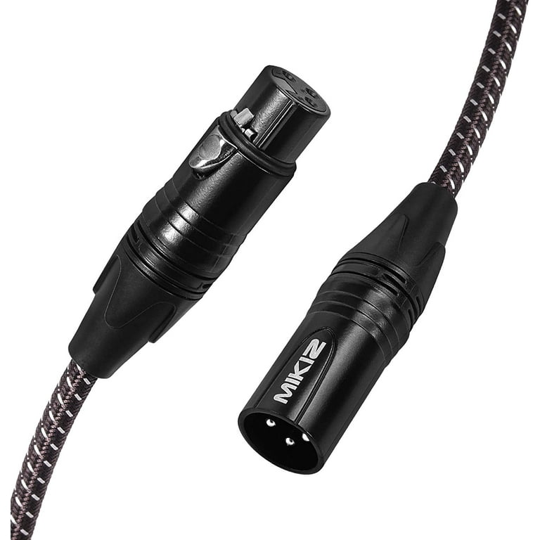 XLR Cable 6 Feet 2 Packs - Premium Short XLR Patch Cable Balanced XLR Male  to Female 3 Pins 