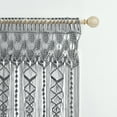 Lush Decor Boho Macrame Textured Cotton Valance/Kitchen Curtain/Wall