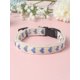 thumbnail image 1 of 1pc Heart Pattern Woven Thin & Soft Pet Collar, Suitable For Cats And Small Dogs (Not For Large Dogs), 1 of 4