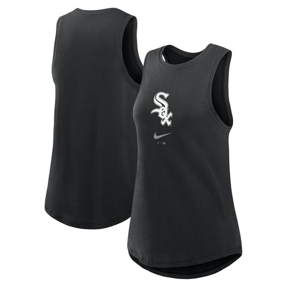 Women's Nike Black Chicago White Sox Legacy Icon High Neck Dri-FIT Tank Top