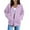 Purple, variant on Women's Loose Hooded Zipper Hoodie, Long Sleeve Oversized Jacket with Pockets, Solid Color, Y2K Fashion