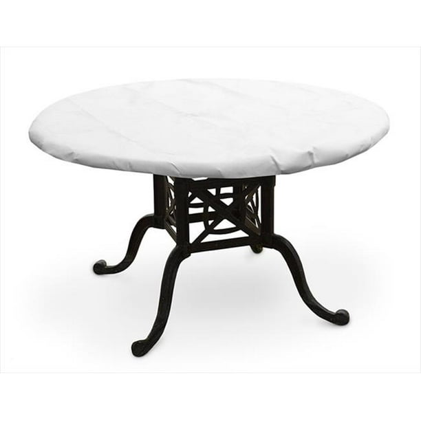 KoverRoos 21560 DuPont Tyvek 50 in. Couverture Supérieure de Table Ronde&44; Blanc - 54 Dia in.