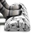 thumbnail image 3 of Bamboo Print Foot Rest, Exotic Plants Stems Jungle Rainforest Foliage Tropic Vibes, Non-Slip Backing Adjustable Ergonomic Memory Foam Leg Support for Office, Charcoal Grey and White, by Ambesonne, 3 of 5