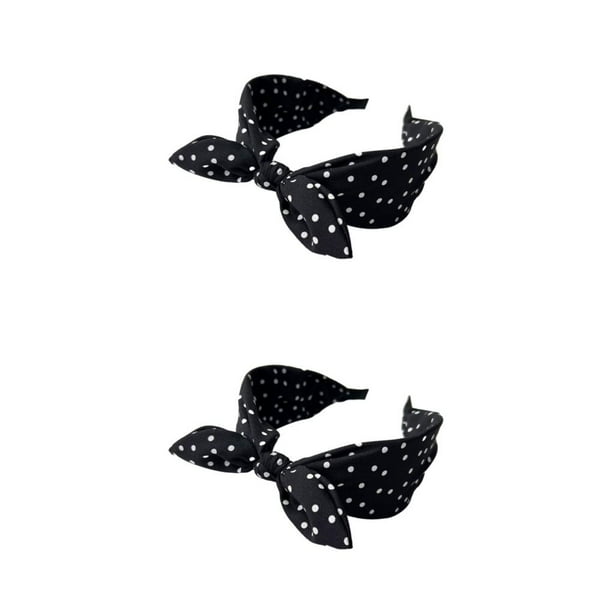 Qarigey Las bandas para el cabello absorbentes del sudor para mujeres se mantienen frescas y elegantes durante los entrenamientos Accesorios Negro 2Conjunto