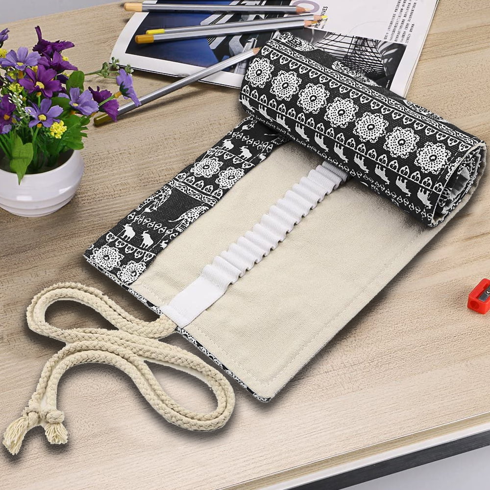Bohemian No Pencils QIUQIU Canvas Pencil Wrap Pencils Roll Pouch Case Hold for 72 Colored Pencils Bohemian No Pencils QIUQIU Canvas Pencil Wrap Pencils Roll Pouch Case Hold for 72 Colored Pencils