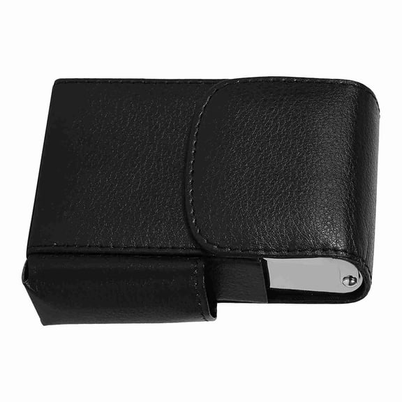 Luxury Cigarette Case With Lighter Holder PU Leather  Pouch For Men And Women Flip Clamshell Style