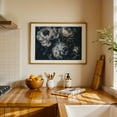 thumbnail image 3 of Blue Baroque Maximalist Midnight Flower Garden  - Photography Oak Framed Wall Art Print 12 x 18 inches, 3 of 6