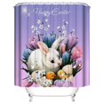 thumbnail image 2 of Easter Shower Curtain Set Cute Rabbit and Pink Eggs 4-Piece Happy Easter Shower Curtain Set with Non-Slip Rug  Toilet Cover Bath Mat Hook, 2 of 5