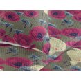 thumbnail image 3 of Ambesonne Poppy Quilted Bedspread Set 3 Pcs, Floral Composition Garden, King, Pale Yellow Magenta, 3 of 4