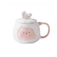 thumbnail image 1 of Taza de cerámica de estilo conejo blanco for el hogar, taza de leche for el desayuno, juego de té de la tarde, taza de café, uso diario for hombres y mujeres, 13oz(400ml), 1 of 7