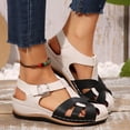 thumbnail image 6 of DIVVce Closed Toe Cross Strap Wedge Sandals For Women Adjustable Buckle Casual Summer Footwear, 6 of 8