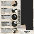 thumbnail image 3 of Ottomanson 3x15 Non-Slip Hallway Runner Rug Kitchen Stain-Resistant Bedroom Carpet 2'7" x 15', Black, 3 of 14