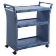 thumbnail image 2 of Furniture of America Azur Aluminum 2-Piece Bar Cart and Trash Can in Navy, 2 of 18